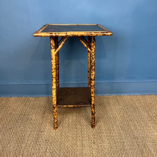 A Late 19th Century Bamboo Lacquer Two-tier Occasional Table Circa 1890