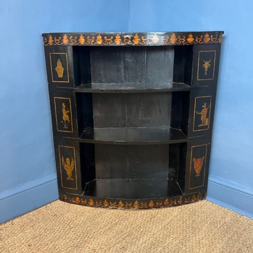 A Regency Chinoiserie Lacquer Floor-standing Corner Cupboard Circa 1820