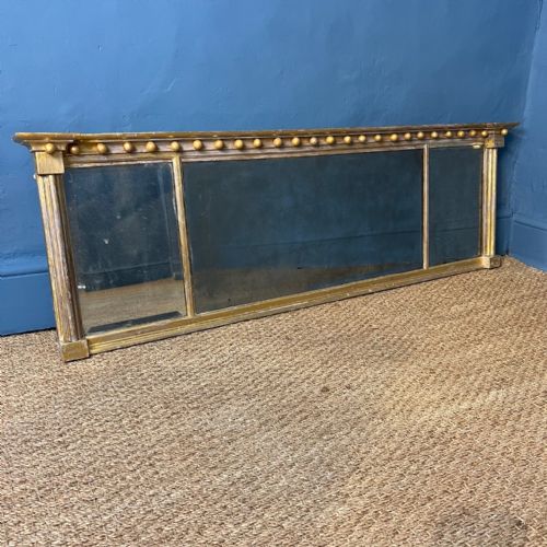 A Regency Gilt Triple Plate Overmantel Mirror Circa 1820