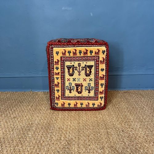 An Unusual Edwardian Tapestry Covered Pouffe Circa 1920
