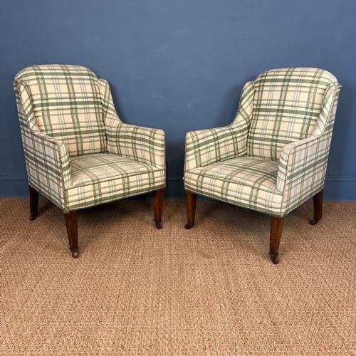 A Pair of Edwardian Mahogany Armchairs Circa 1910