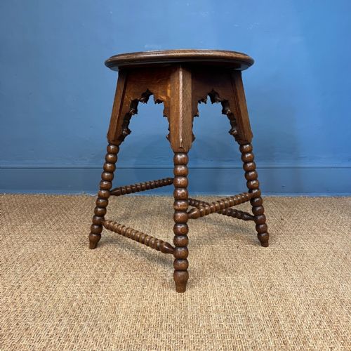 An Arts and Crafts Oak Bobbin Turned Table Circa 1900 by Druce and Co London