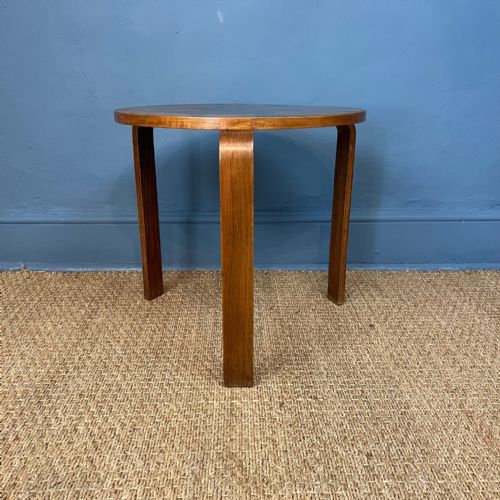 A Finmar and Co Radially Veneered Walnut Table After a Design by Alva Aalto Circa 1930
