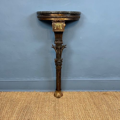 A Rare Late 19th C Bronze Ormolu and Marble Top Small Console Table Circa 1875
