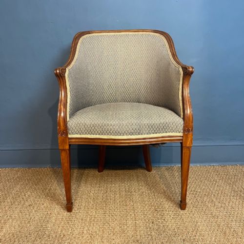 A Late Regency Solid Satinwood Desk Chair Circa 1830