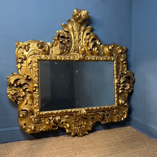 A Large Mid 18th Century Roman Baroque Mirror . Italy Circa 1740