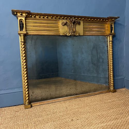 A Fine Regency Gilt Neoclassical Over Mantel Mirror Circa 1810