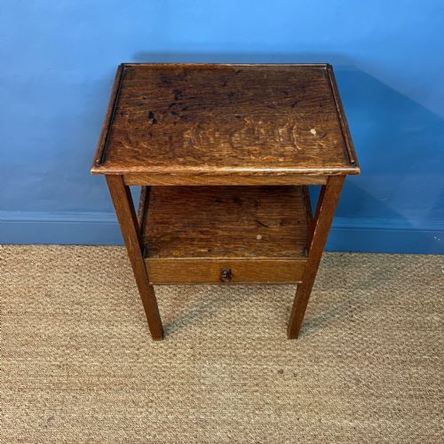 A Glasgow School Oak Bedside Table Circa 1910
