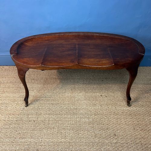 A Rare and Unusual Victorian Mahogany Kidney Shaped Hall Seat Circa 1890