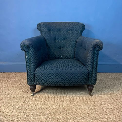 A Victorian Howard Design Woodstock Armchair Circa 1890