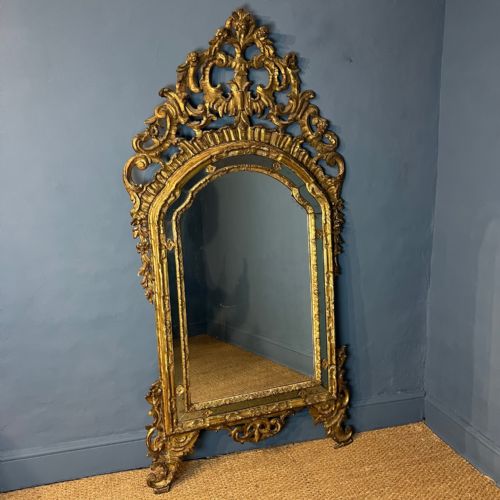 A Large 18th C Italian Pier Mirror Piedmont Circa 1780