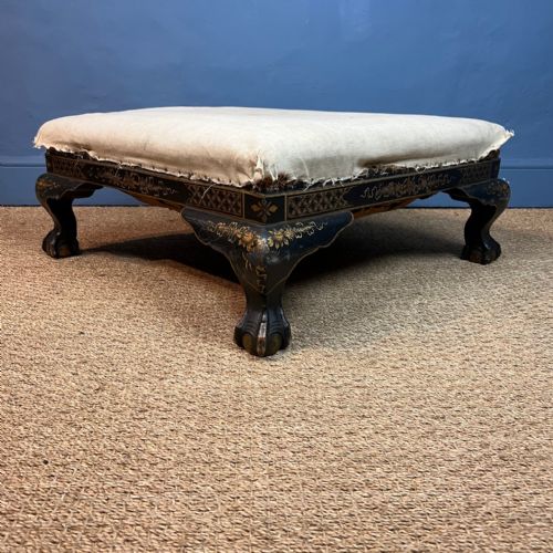 A Large Edwardian Chinoiserie Stool Circa 1910