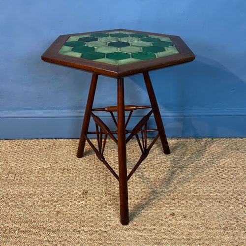 An Arts and Crafts Mahogany Hexagonal Table Circa 1900