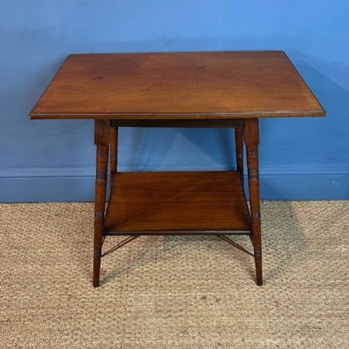 An Aesthetic Movement Walnut 2 Tier Rectangular Table Circa 1880