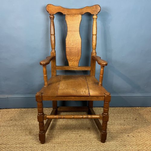An Unusual Cotswold Oak Armchair Circa 1930