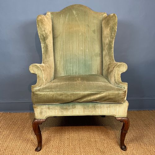 A George I Walnut Wing Armchair Circa 1720