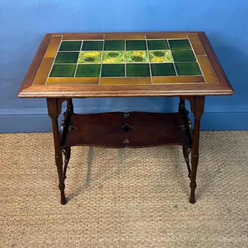 An Arts and Crafts Mahogany Two-tier Table Circa 1890