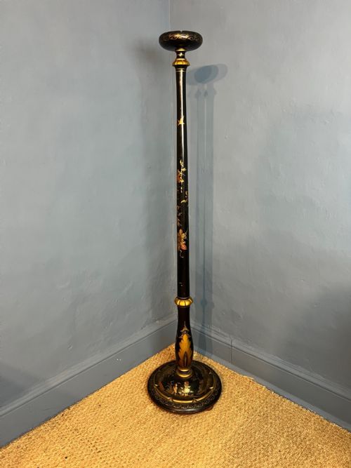 An Edwardian Lacquered Chinoiserie Standard Lamp, Circa 1910