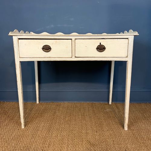 A Regency Concave Fronted, Two-drawer, White Painted Dressing Table Circa 1820