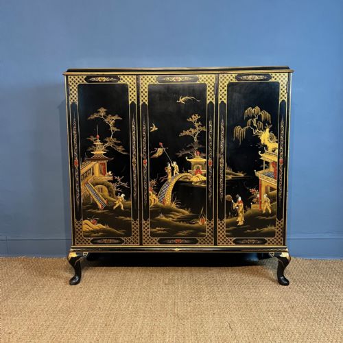 An Art Deco Chinoiserie Lacquer Cabinet Circa 1930