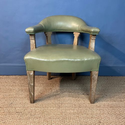 A Heals Limed Oak Desk Chair Circa 1930