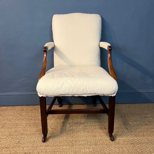 A George III Mahogany Gainsborough Type Armchair Circa 1780