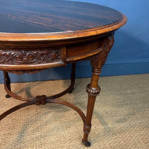 A FINE AESTHETIC MOVEMENT COROMANDEL AND WALNUT CENTRE TABLE CIRCA 1880 - ADDITIONAL PHOTO 3