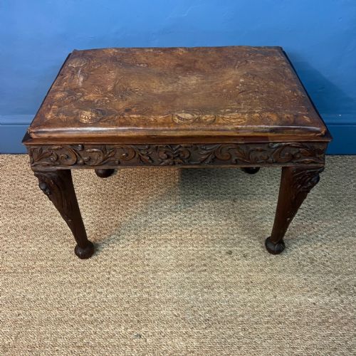 A Rare Arts and Crafts Oak Stool in Celtic Revivalist Style Attributed to Simpson of Kendall Circa 1910