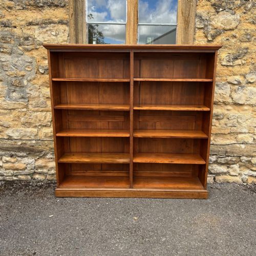 A Victorian Golden Oak Open Bookcase Circa 1890