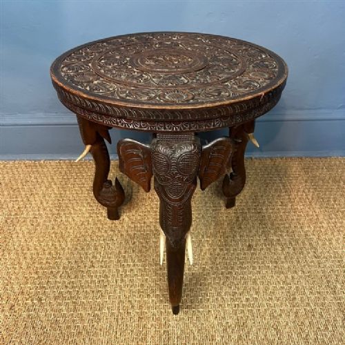 An Anglo Indian Teak Elephant Table Circa 1910