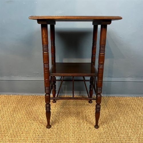 An Aesthetic Movement Walnut 2 Tier Table Circa 1880