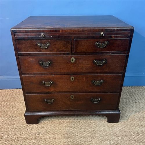 A George 11 Mahogany Caddy Top Mahogany Chest of Drawers Circa 1750