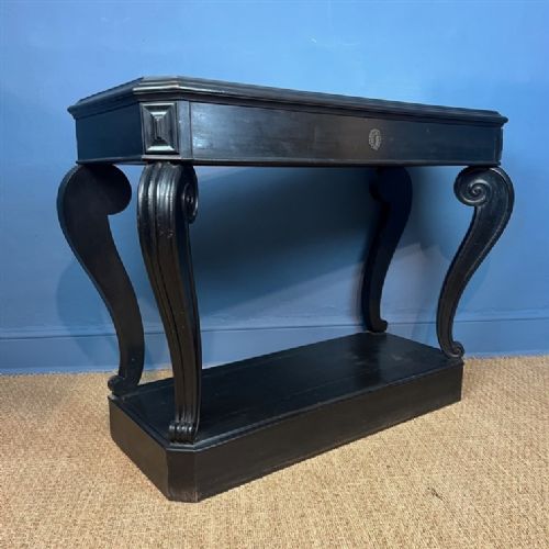 A Napoleon 111 Ebonised Console Table Circa 1870