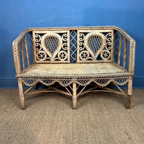 A Rare Edwardian Rattan 2 Seater Sofa Circa 1910