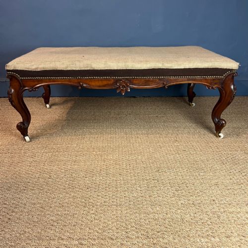 A Large Mid 19th Century Walnut Centre Stool Circa 1850
