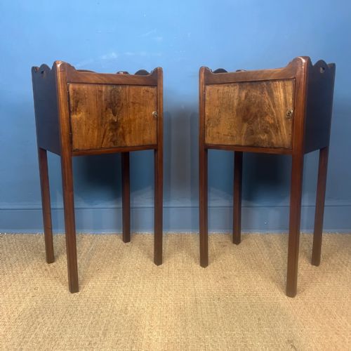 A Pair of Late 19th Century Mahogany Bedside Tables Circa 1900