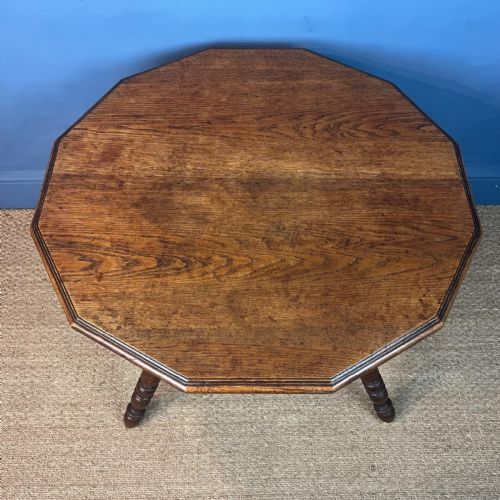 A DUTCH FRIESLAND OAK DODECAGONAL FOLDING TABLE CIRCA 1900 - ADDITIONAL PHOTO 3