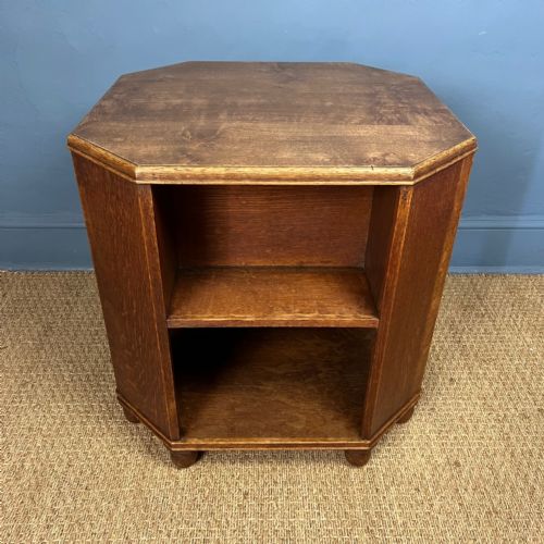 A Heals Oak Octagonal Book Table Circa 1930.