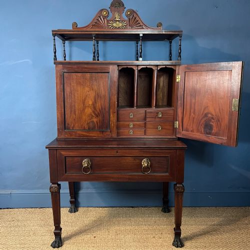 An Anglo Indian Teak Regency Collectors Cabinet Circa 1830
