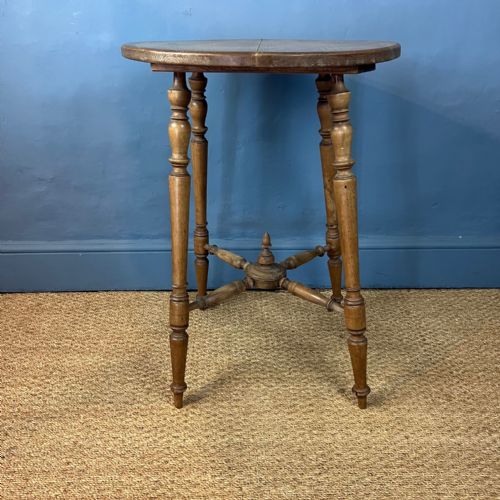 AN ENGLISH AESTHETIC MOVEMENT PINE FOUR LEGGED CRICKET TABLE CIRCA 1890 - ADDITIONAL PHOTO 1