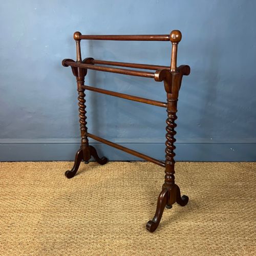 An Early Victorian Mahogany Towel Rail Circuit 1850