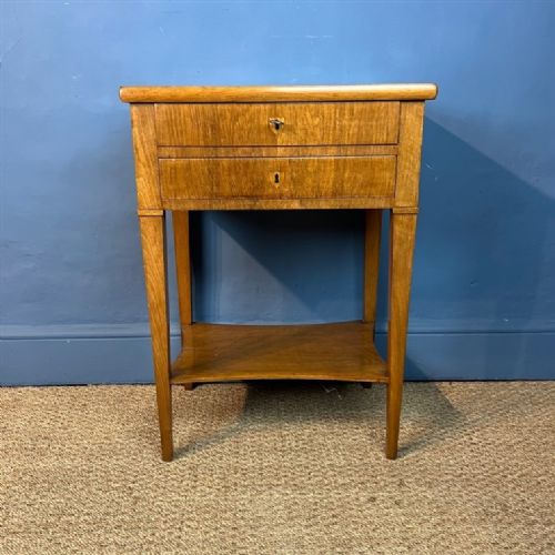 A Late 19th Century Swiss Fruitwood Two Tier Table