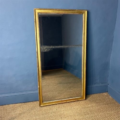 A Late 18th Century French Gilt Split Plate Pier Mirror Circa 1800