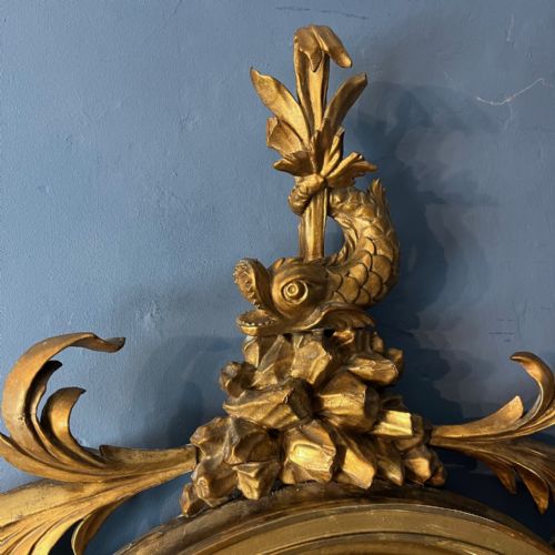 A SMALL REGENCY GILTWOOD CONVEX MIRROR CIRCA 1820 - ADDITIONAL PHOTO 2
