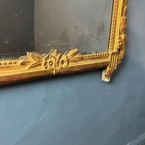 A LATE 18TH CENTURY FRENCH GILT WOOD WALL MIRROR CIRCA 1800 - ADDITIONAL PHOTO 4