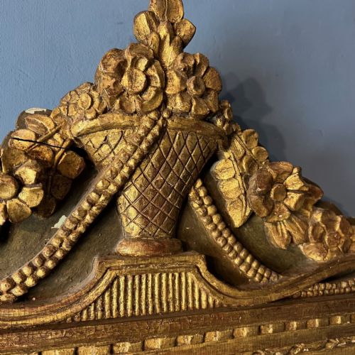 A SMALL LATE 18TH C FRENCH GILTWOOD AND PAINTED NORMANDY MIRROR - ADDITIONAL PHOTO 3