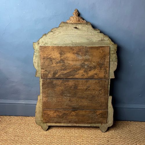 A SMALL LATE 18TH C FRENCH GILTWOOD AND PAINTED NORMANDY MIRROR - ADDITIONAL PHOTO 4