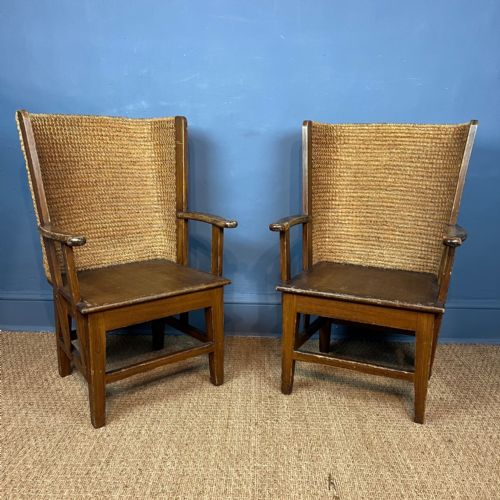 A Pair of Edwardian Orkney Chairs Circa 1910 by David Kirkness
