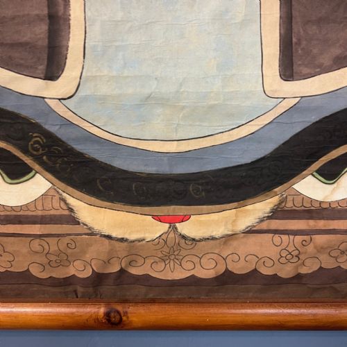 A 19TH C CHINESE ANCESTOR PAINTING IN ORIGINAL FRAME WITH LOVELY BRIGHT VIBRANT COLOURS - ADDITIONAL PHOTO 6