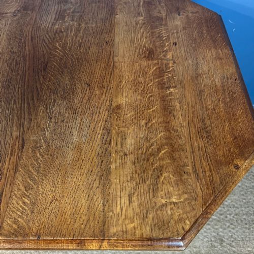 AN ARTS AND CRAFTS GOTHIC OAK OCTAGONAL TRIPOD TABLE CIRCA 1890 - ADDITIONAL PHOTO 2
